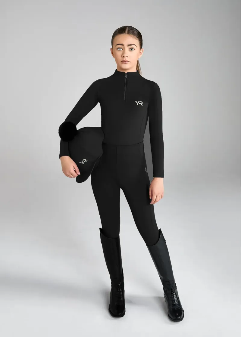 Aztec Diamond Young Rider Pom Hat Silk - Black-1