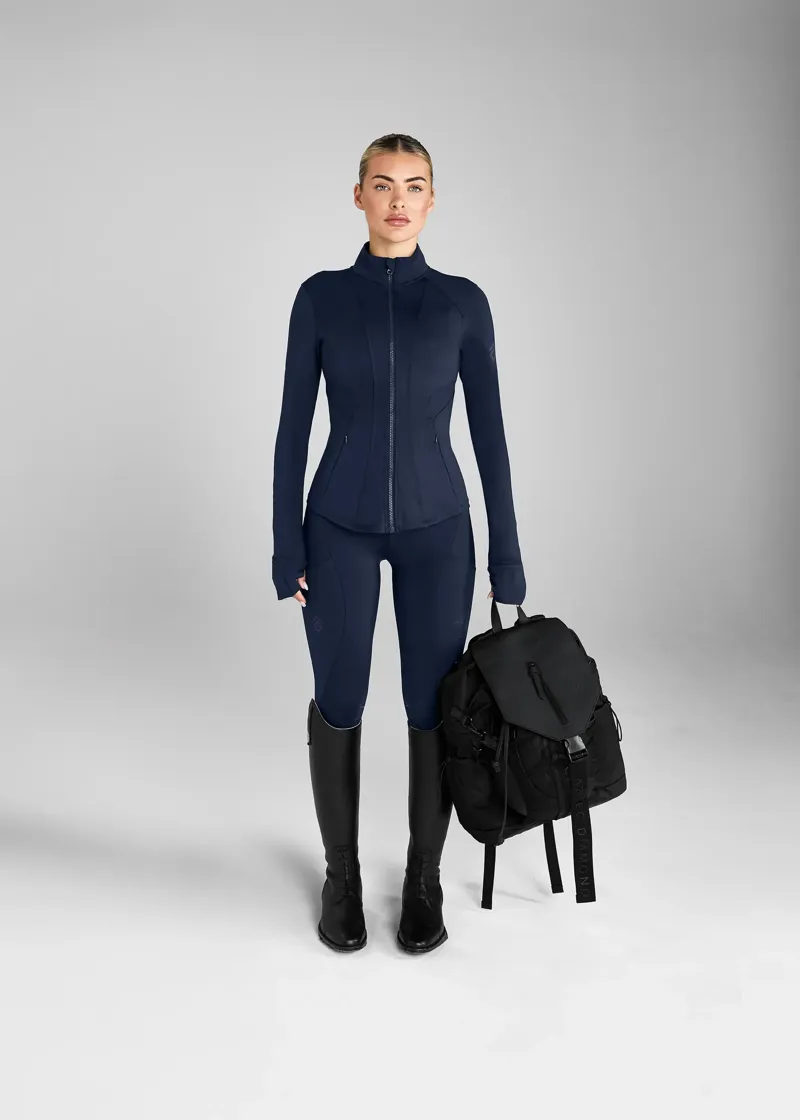 Aztec Diamond Core Fitted Jacket - Navy-2