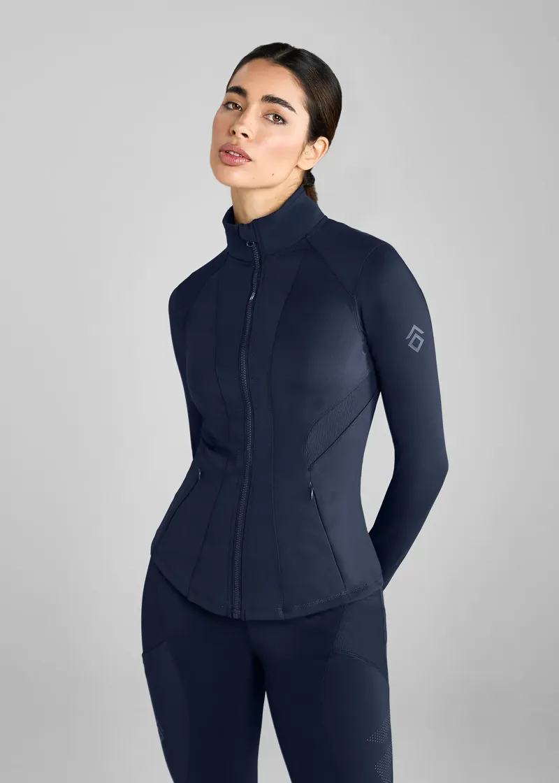 Aztec Diamond Core Fitted Jacket - Navy-5