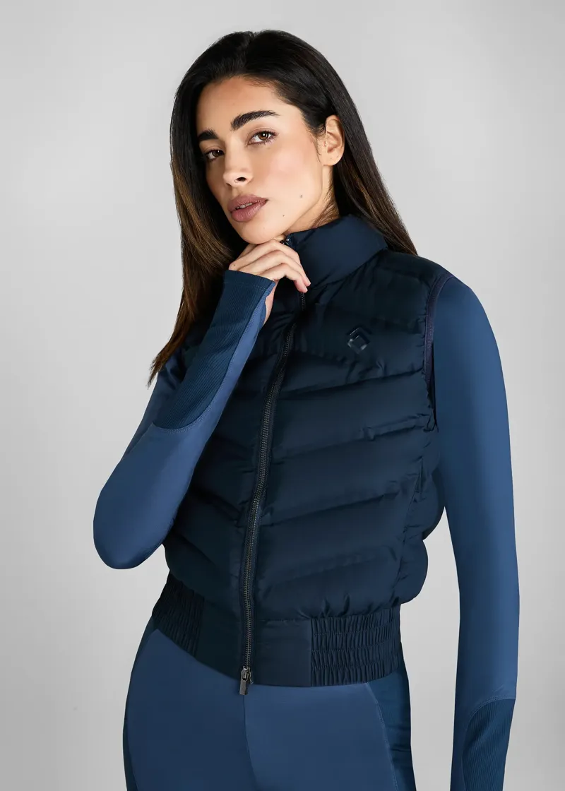 Aztec Diamond Lightweight Gilet - Navy