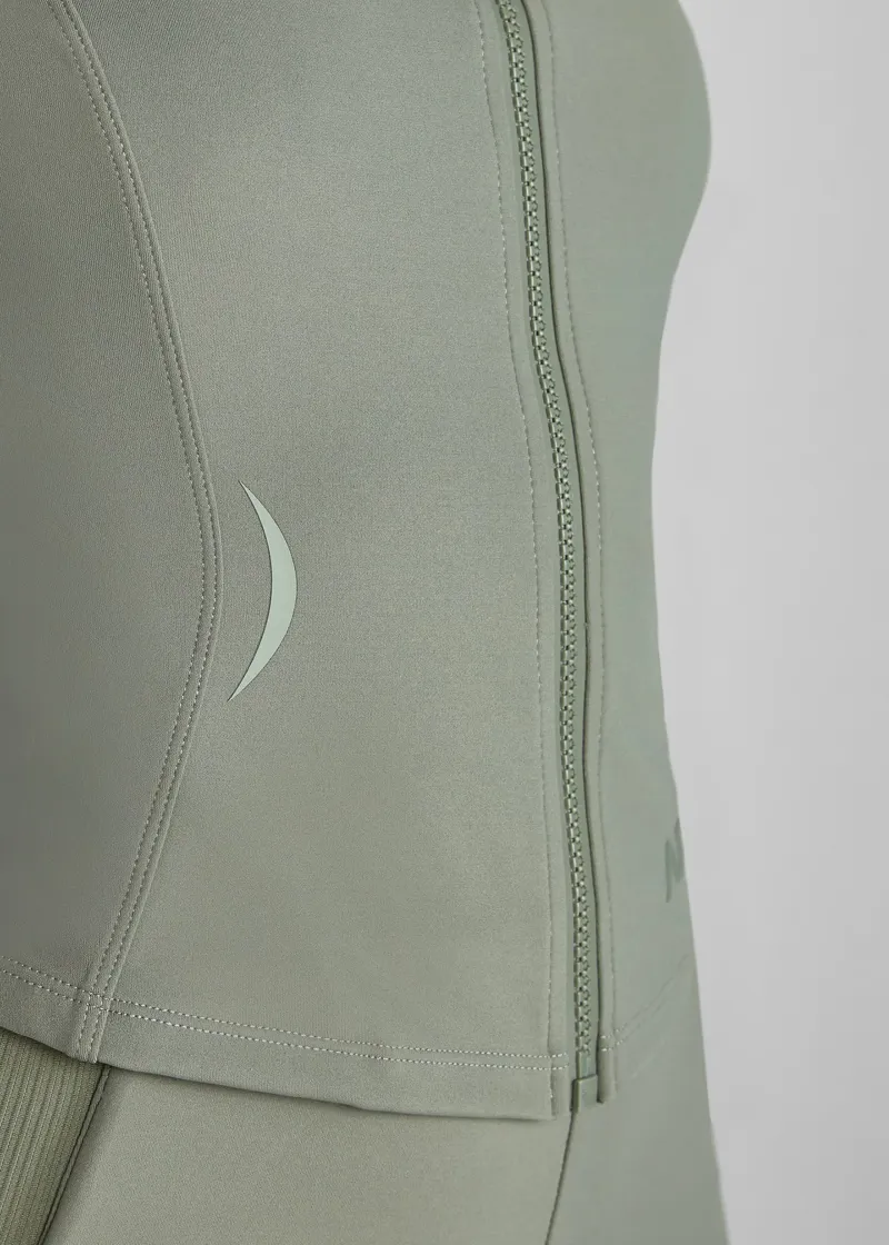 Aztec Diamond Cropped Fitted Jacket - Sage-2