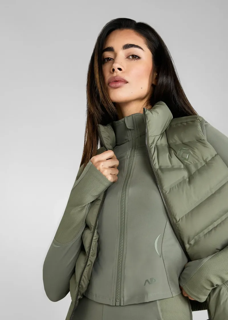 Aztec Diamond Lightweight Gilet - Sage-2