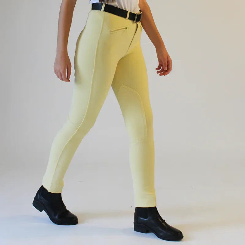 Gallop Ladies Classic Plain Jodhpurs - Beige-1