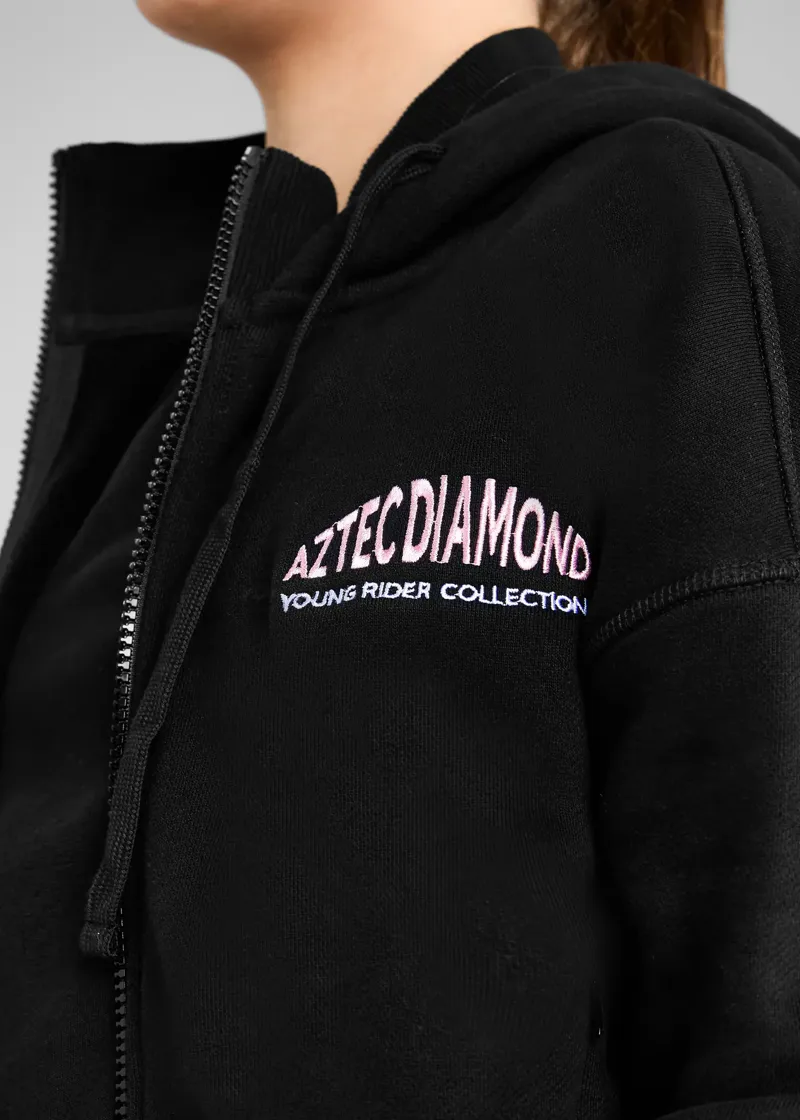 Aztec Diamond Young Rider Full Zip Hoodie - Black/Pink-1