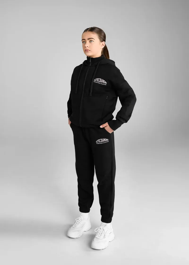 Aztec Diamond Young Rider Full Zip Hoodie - Black/Pink-3