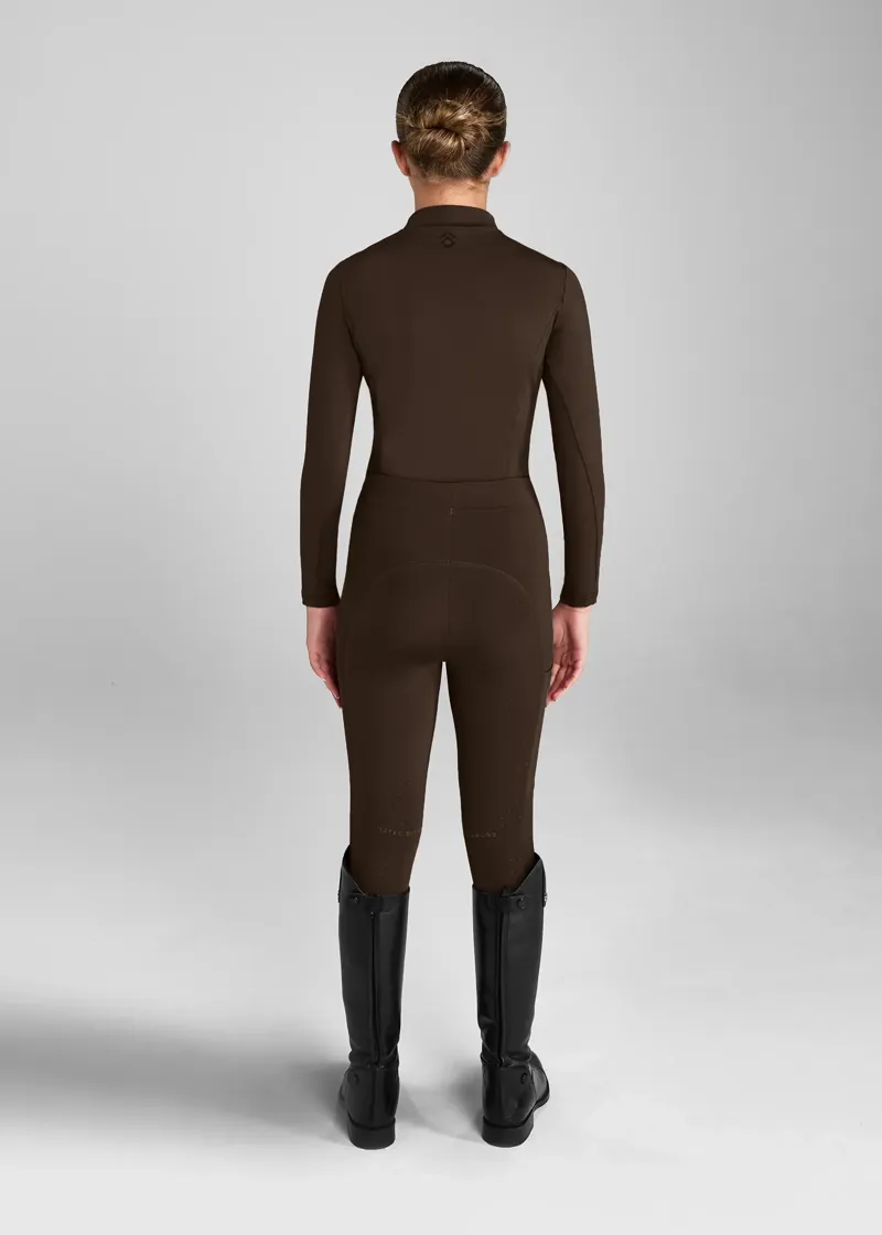 Aztec Diamond Young Rider Full Seat Leggings - Mocha-4