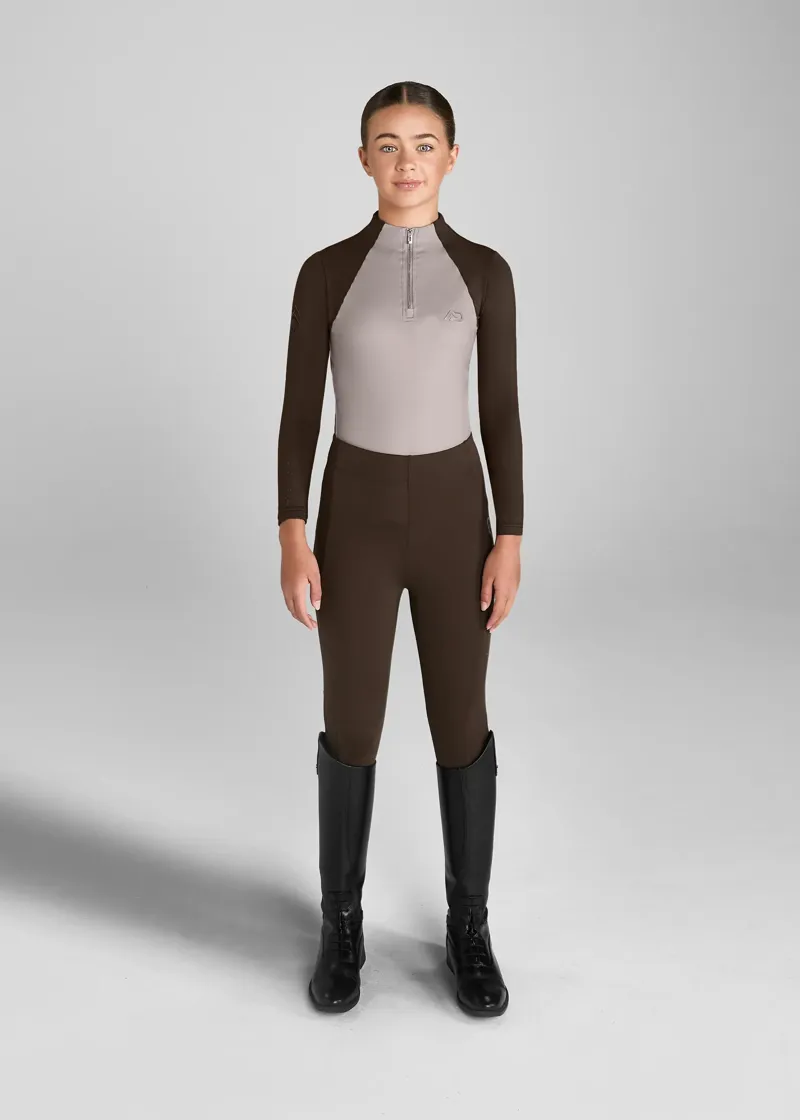 Aztec Diamond Young Rider Block Base Layer - Mocha-2