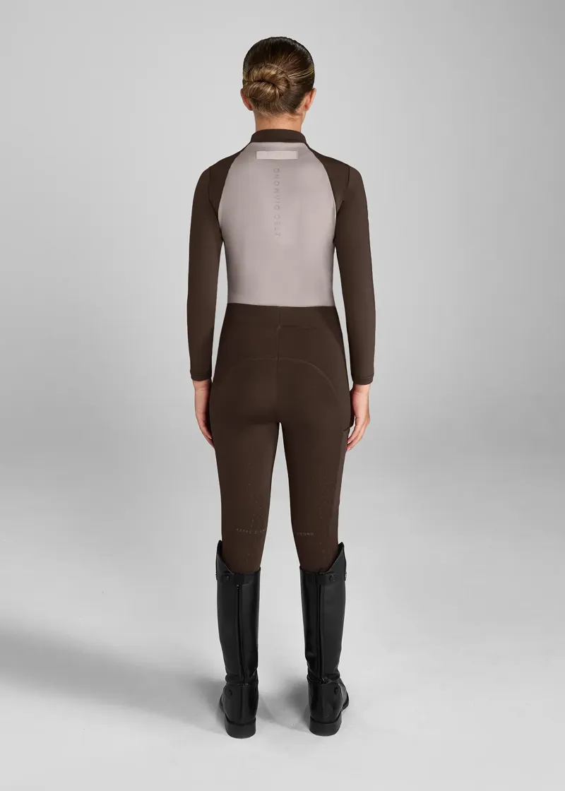 Aztec Diamond Young Rider Block Base Layer - Mocha-3