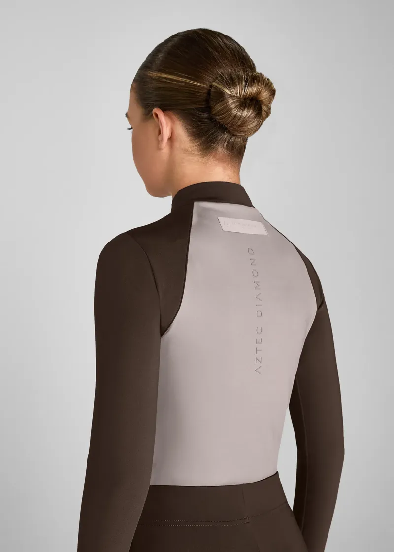 Aztec Diamond Young Rider Block Base Layer - Mocha-1