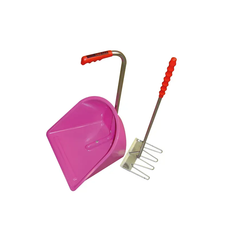 Stubbs Stable Mate Manure Collector with Rake In Pink