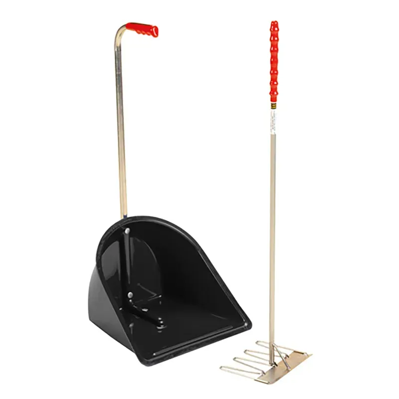 Stubbs Stable Mate High Manure Collector with Rake In Black
