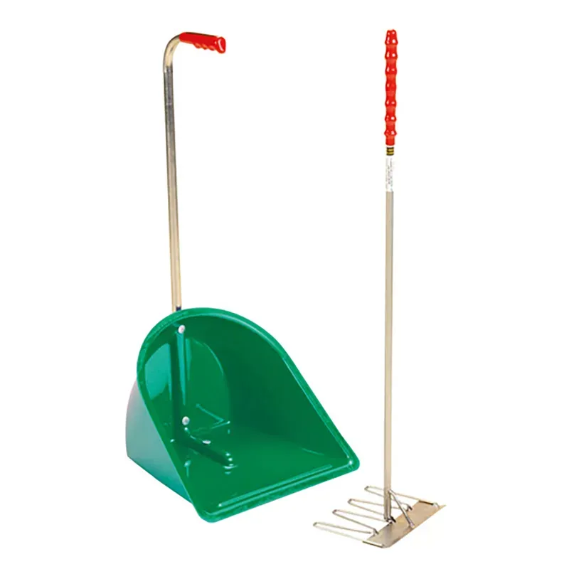 Stubbs Stable Mate High Manure Collector with Rake In Green